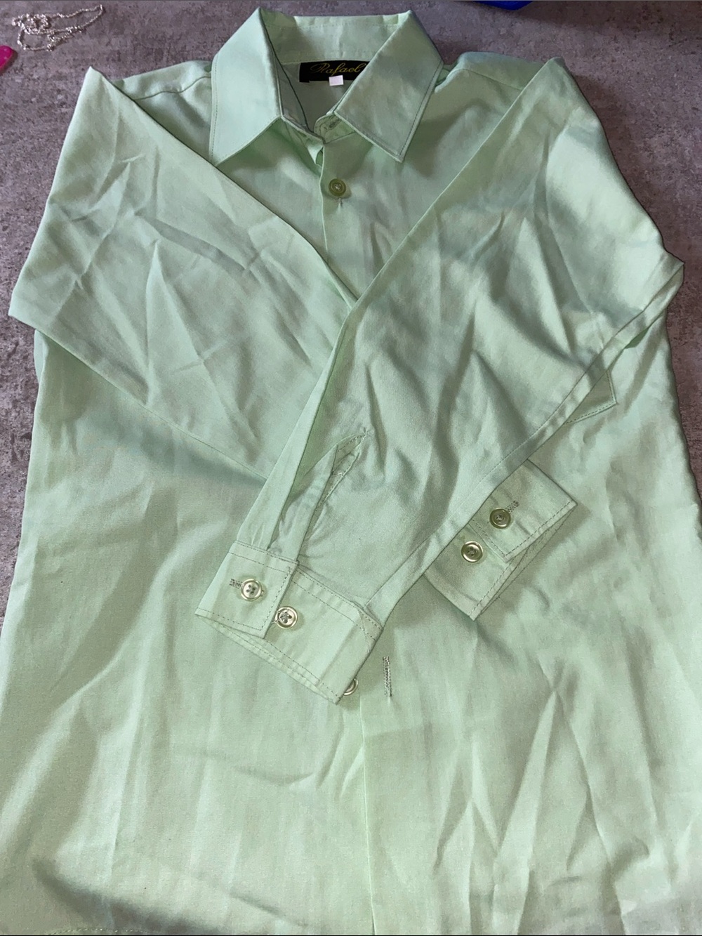 RAFAEL Light Mint Button-Down Dress Shirt
